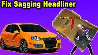 The BEST Way to Fix A Car's Sagging Headliner