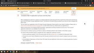[Step 3] [Indian in US ] [vfs Profile , payment postal , envelope ]Indian re-issuing passport in USA