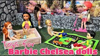 Toys for Barbie Chelsea dolls plus Five and Below Zoe doll