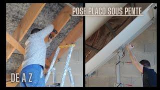 comment faire une sous pente placo (suspentes fourrure plaque placo)