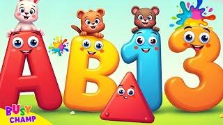 Learn ABC Phonics Shapes Numbers Colors | Toddler Learning Videos For 3 Year Olds | #kidsvideos