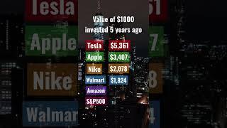 The Value of $1000 Invested into Different Stocks #investing #stocks #finance