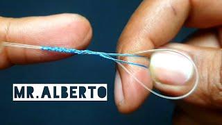 Alberto knot braided to fluorocarbon || fishing knot very easy and simple