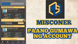 Paano gumawa ng account at mag buy ng machine l misconer