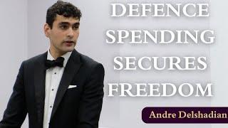 RAF Officer Cadet Andre Delshadian argues that Defence Spending Secures our Rights | Durham Union