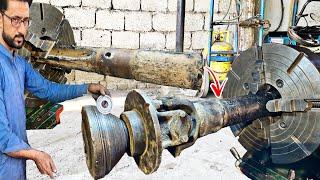 Repairing Broken Truck Drive shaft || Rebuilding Broken Drive Shaft and welding strengthening