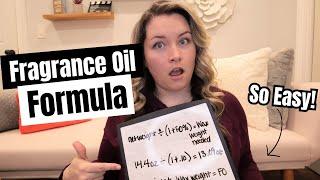 How to Calculate how much Fragrance Oil to use for a single soy candle/Easy Fragrance Oil Formula!