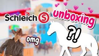 Unboxing an EXPENSIVE Schleich Horse + Cowboy Set Haul!