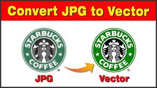 Convert JPG File To Vector In CorelDraw | Bas 1 Click Me JPG Image Ko Vector Me Badle - Hindi