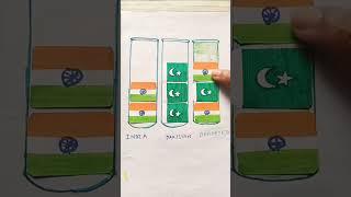 Jana Gana Mana Pakistan fkag vs Indian Flag#india #drawing #nationalflag #flag #art