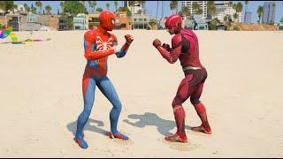 GTA 5 SUPER-HEROES COMPILATION MOMENTS | SPIDER-MAN VS FLASH