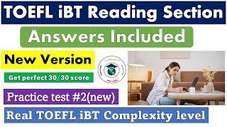 2024 TOEFL iBT new Reading Test #2 - Answers Included