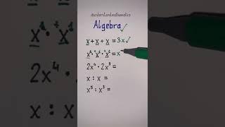 Basic Algebra  #maths #mathematics #study #knowledge #school #tidal