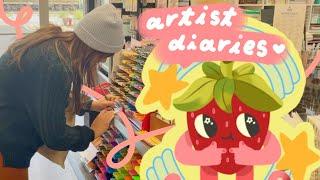 Exploring Local Art Stores + Speedpaint of a Strawberry!   Artist Diaries