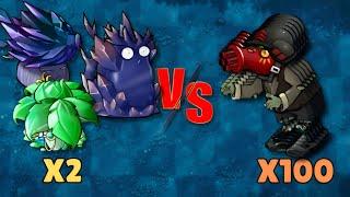 PVZ Fusion Challenge! - 2 Ultimate Mushroom + Leaf Wall Vs 100 Random Zombie + Extra, Who Will Win ?