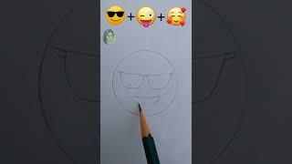 ++=? Emoji Drawing | How To Draw Emoji | Creative Drawing | Emoji Mix Drawing #emoji #creativeart