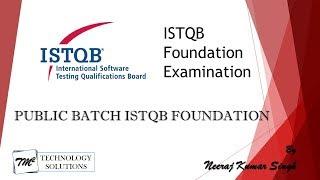 ISTQB Foundation Training in Bengaluru by Neeraj Kumar Singh