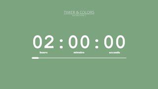 ⌛ 2 Hour Timer / Sweet Green Screen  / Countdown