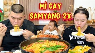 Gia Đình Mập Hì Hục Ăn NỒI MÌ CAY SAMYANG 2X XÚC XÍCH KIM CHI Cay Xịt Khói Ngon Xuất Sắc | Tập 664