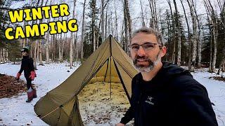 Hot Tent Family Camping in Alaska | Cold Weather Camping & Happy Birthday Forest!