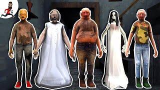 (DVloper family) Granny vs The Twins vs Slendrina vs Grandpa  funny horror animation (moments)