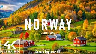 Norway 4K Autumn  - Scenic Relaxation Film with Calming Music - 4K Video Ultra HD