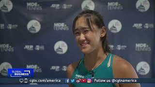 CGTN's Phillip Yin talks with Chinese Tennis player Wang Xiyu