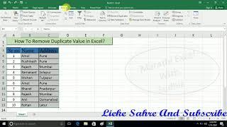 Remove Duplicate value in Excel in Marathi excel 2022 #Shorts