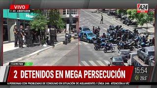  PERSECUCIÓN POLICIAL EN PLENA AV. LIBERTADOR: DOS MOTOCHORROS DETENIDOS