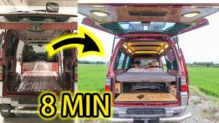 8分鐘從零開始改造露營車全縮時-8 MIN DIY 4X4 Camper. Full Timelapse｜DIY軽トラックキャンピングカー｜DIY캠핑카(#CC字幕)