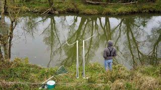 Je pêche au VER POSÉ dans ce coin PROFOND en petite rivière.