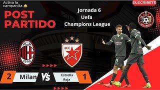 Milan vs Estrella Roja 2-1- 6ta Jornada de Champions League #acmilan #championsleague