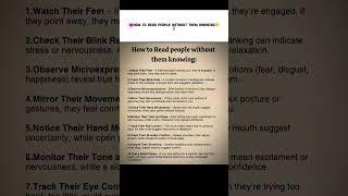 How To Read Them ||#motivation #psychology #success #readpeople #selfimprovement #growth #fyp