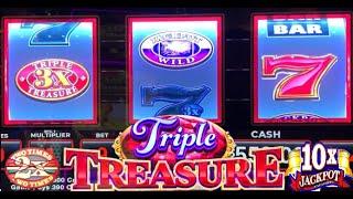 NICE WINS! NEW! Triple Treasure + 10x Jackpot Wild Liberty + 2x 3x Red White & Blue + 5 Times Pay!