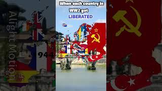 When each Country in WW2 got liberated  #shorts #edit #ww2 #history #geography #usa