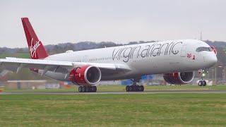 [4K] Virgin Atlantic A350-1000 Landing & Takeoff at Edinburgh Airport