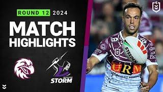 NRL 2024 | Sea Eagles v Storm | Match Highlights