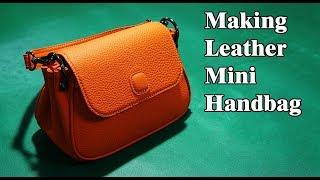 17 [Leather Craft] Making mini handbag Ver1 / Free Pattern