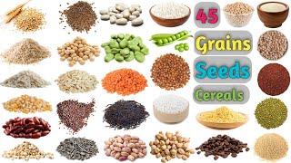 Grains Vocabulary ll About 45 Grains, Seeds & Cereals Name In English With Pictures