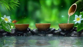 Peaceful Relaxation - Relaxing Music Relieves Stress, Anxiety and Depression - Bamboo Water Fountain