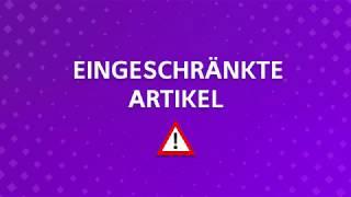 Eingeschränkte Artikel für den Paketversand