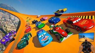 Race Crazy Cars McQueen VS Herb Curbler Jackson Storm Cruz Ramirez Francesco Cal Weathers & Friends