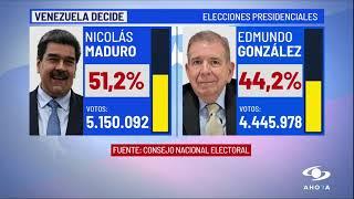 Estos son los resultados de las elecciones presidenciales en Venezuela, según el CNE