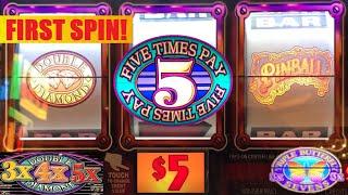High Limit Slots! Hit the PINBALL on the first spin! $25 Triple Butterfly 7's slot play!