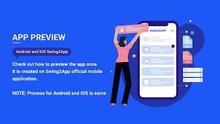 How to preview android app on swing2app official application