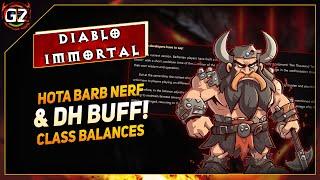 Barb HOTA Nerf & DH Buff | Huge Class Balance Update  | Diablo Immortal