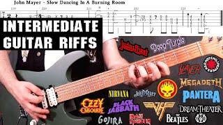 30 Must-Know Intermediate Guitar Riffs With TABS