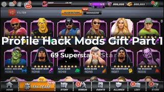 WWE MAYHEM Profile Hack Mods Gift Part 1 69 Superstar 5 Star