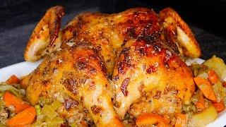 THE SECRET To Juicy Crispy Garlic Roasted Oven Baked Chicken