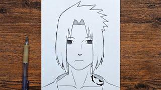 How to draw Sasuke step by step | Sasuke from Naruto | easy tutorial